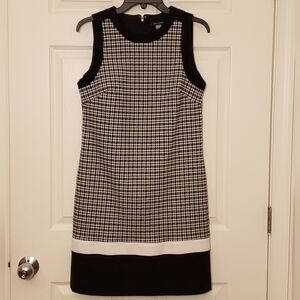 Tommy Hilfiger Black and White Houndstooth Mini Dress | Women's M